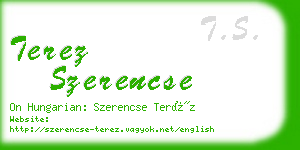 terez szerencse business card